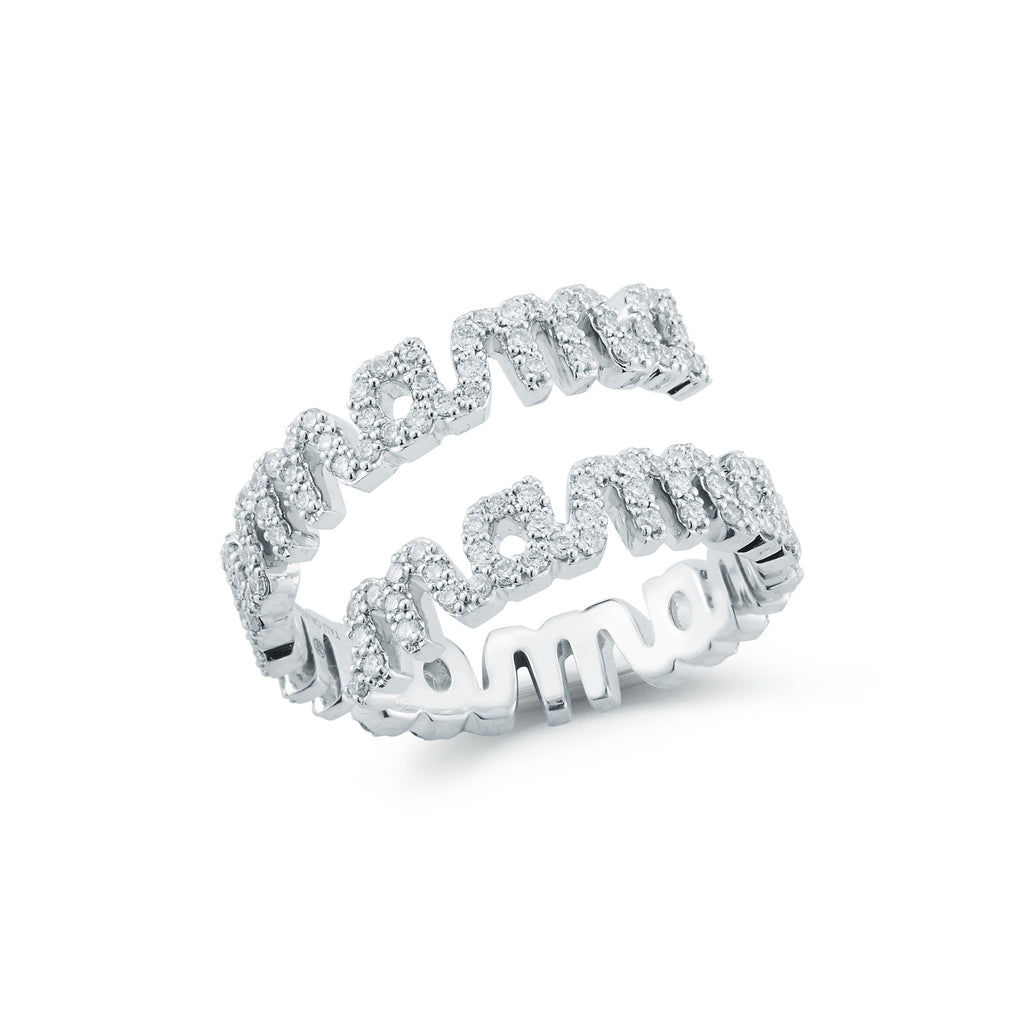 Tali Gillette Spiral Diamond Pave Mama Ring